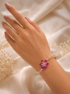 Ruby Blossom Bracelet - Zari and Zevar