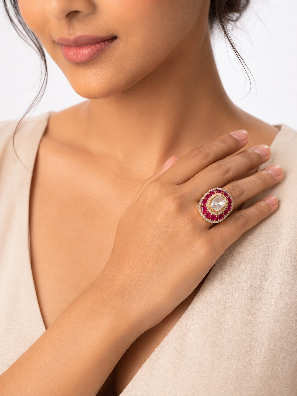 Ruby Cocktail Ring - Zari and Zevar