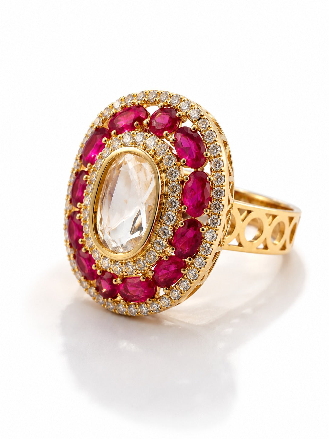 Ruby Cocktail Ring - Zari and Zevar