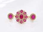 Ruby Polki Stone Ring - Zari and Zevar
