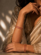 Ruby Stones Bangles - Zari and Zevar