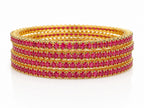Ruby Stones Bangles - Zari and Zevar