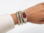 Serpentine Luxe Watch – Maroon - Zari and Zevar