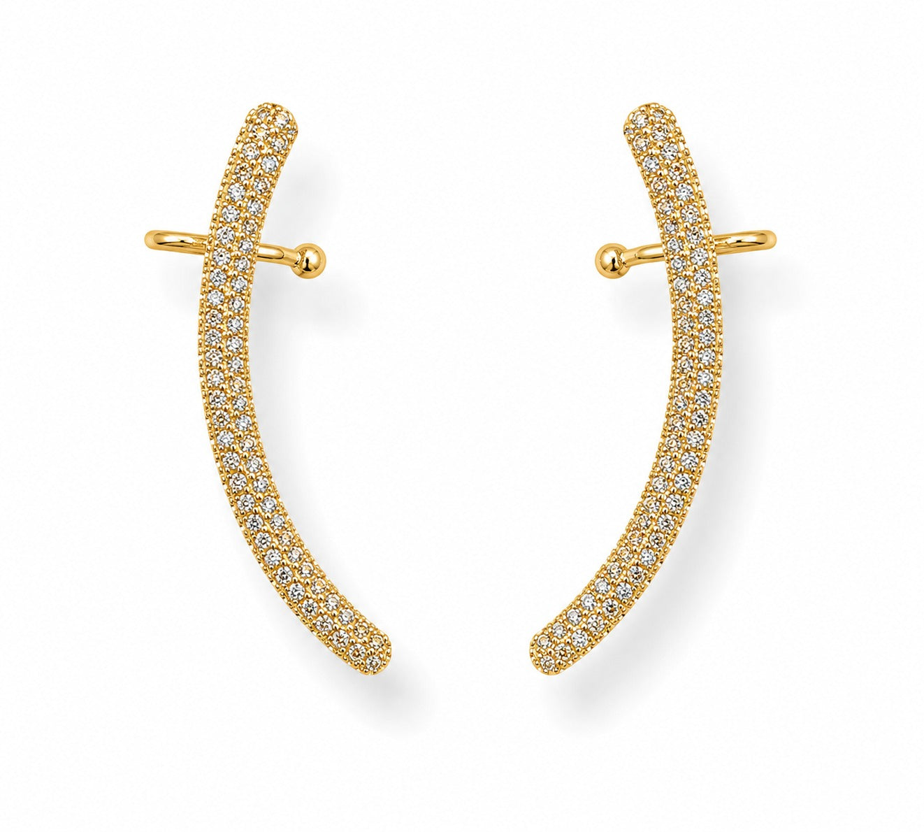 Shimmering Arc Earcuff - Zari and Zevar
