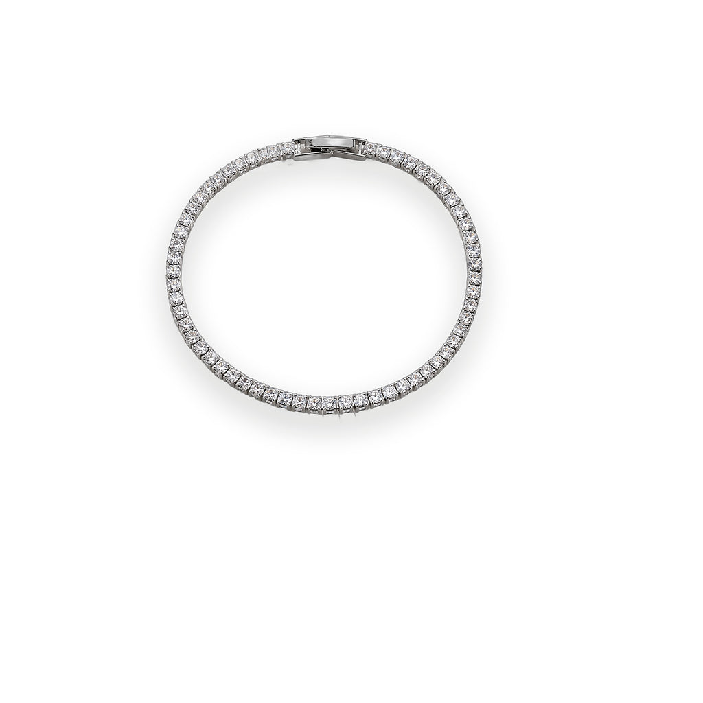 Silver Classic Tennis Bracelet - Zari and Zevar