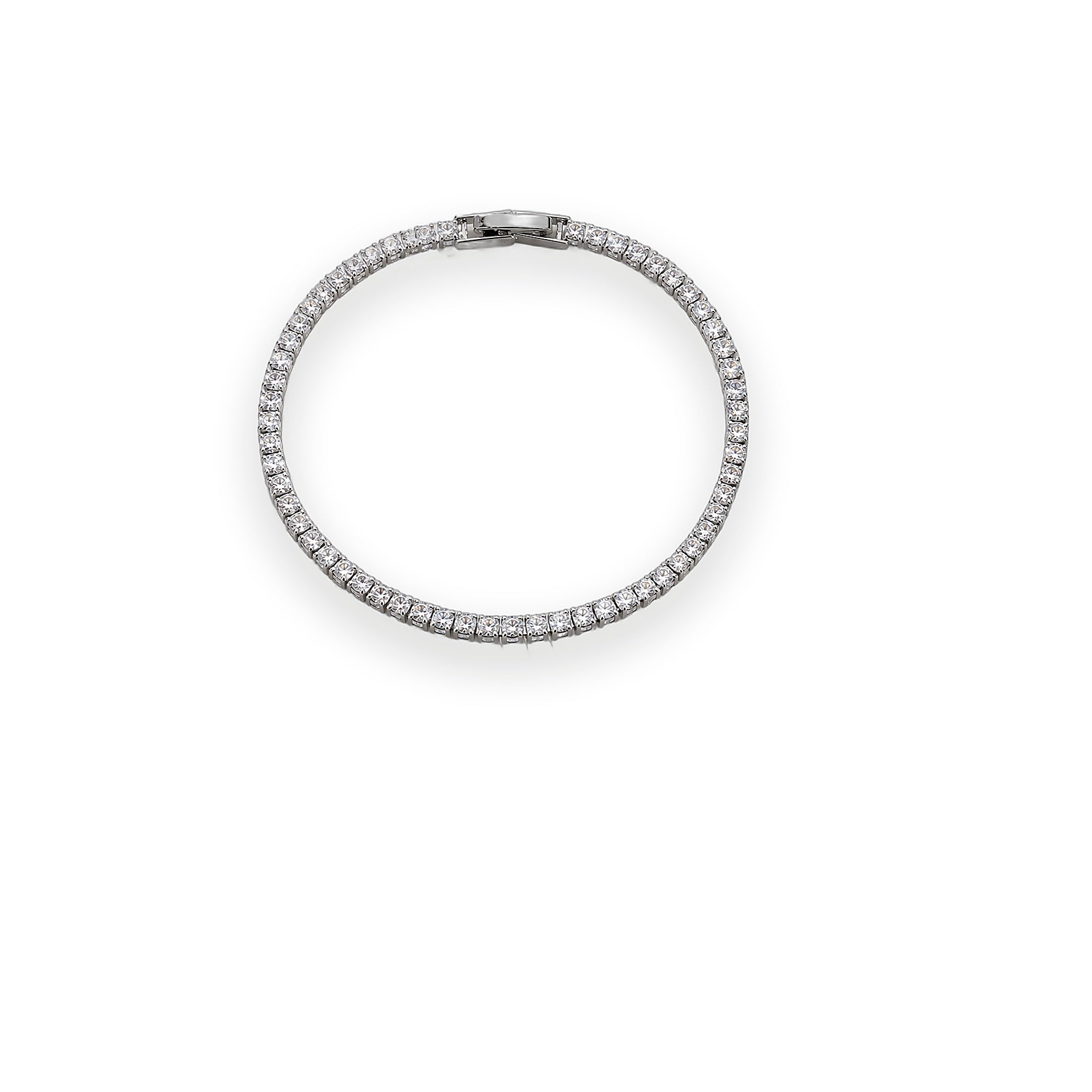 Silver Classic Tennis Bracelet - Zari and Zevar