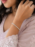 Silver Classic Tennis Bracelet - Zari and Zevar