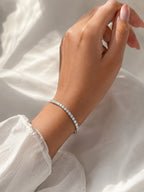 Silver Classic Tennis Bracelet - Zari and Zevar