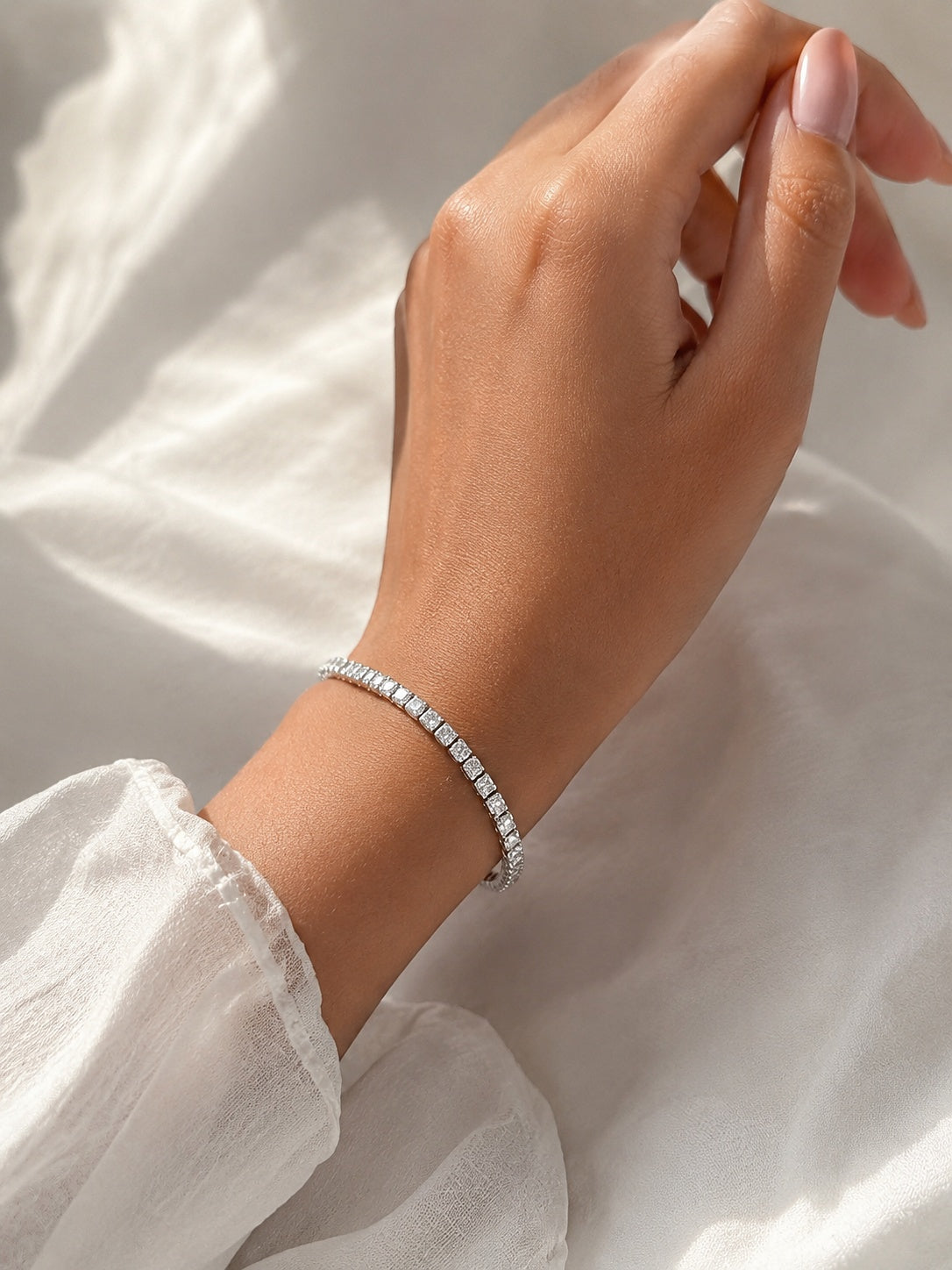 Silver Classic Tennis Bracelet - Zari and Zevar