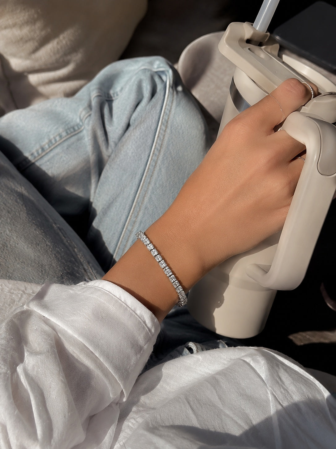 Silver Classic Tennis Bracelet - Zari and Zevar