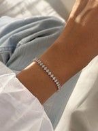 Silver Marquise Tennis Bracelet - Zari and Zevar