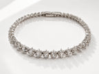 Silver Marquise Tennis Bracelet - Zari and Zevar