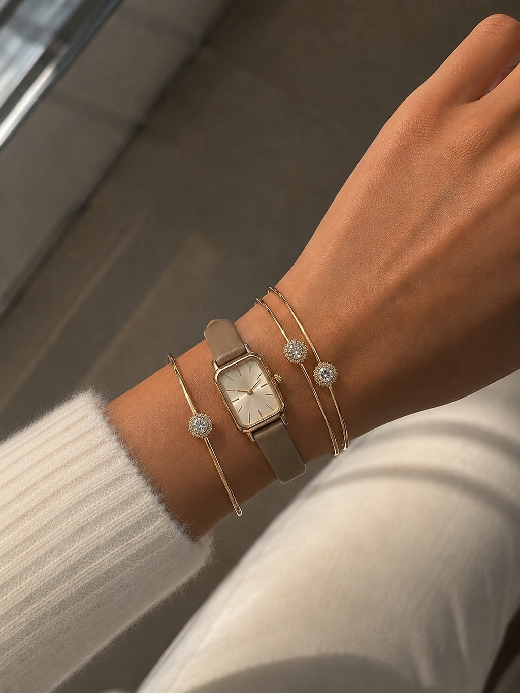 Sparkle 3-Piece Bracelet Set - Zari and Zevar