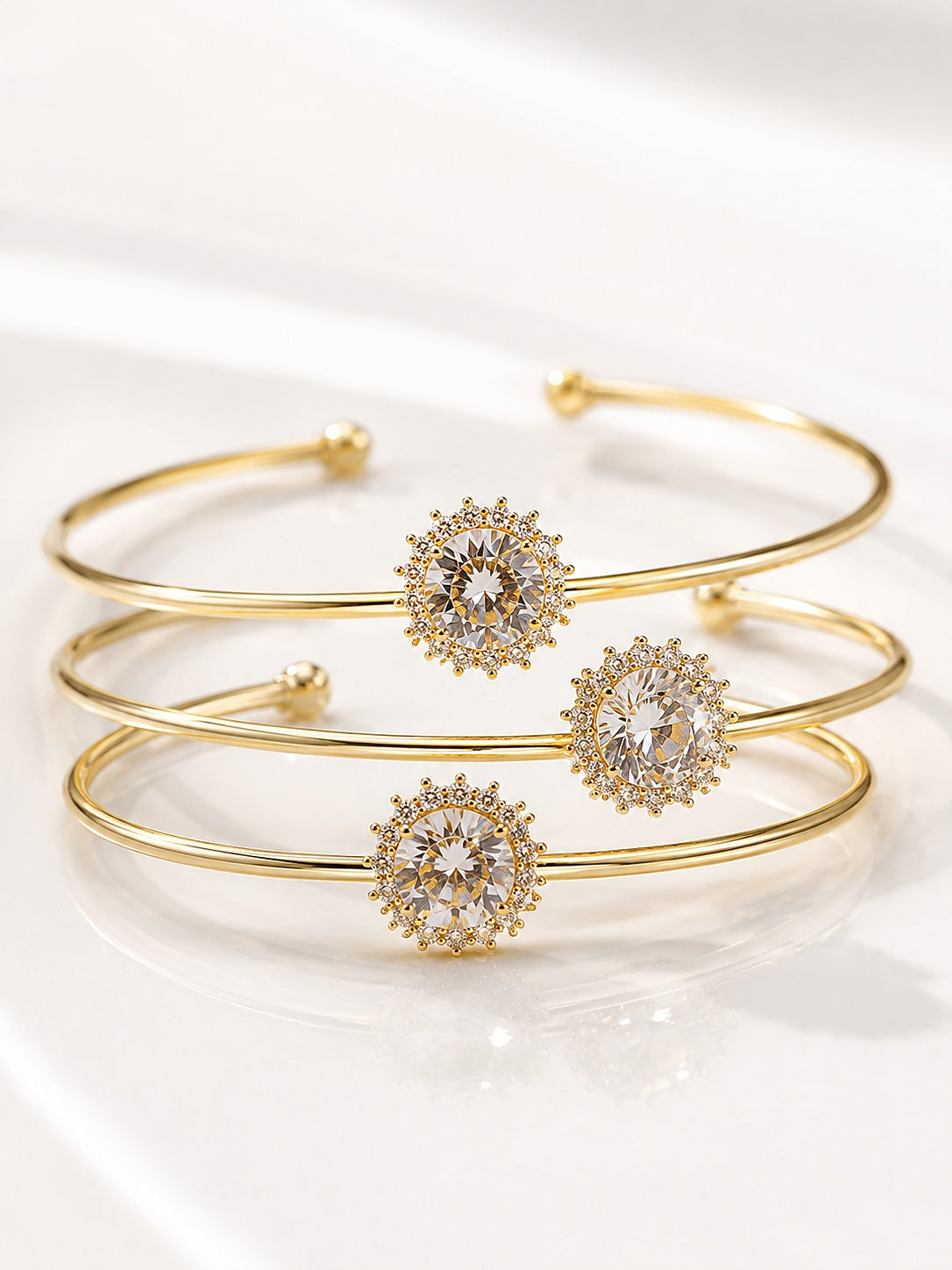 Sparkle 3-Piece Bracelet Set - Zari and Zevar