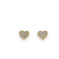 Sparkling Heart Studs - Zari and Zevar