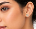 Sparkling Heart Studs - Zari and Zevar