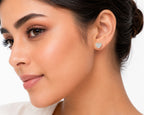 Sparkling Heart Studs - Zari and Zevar