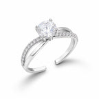 Sparkling Stone Bow Ring - Zari and Zevar
