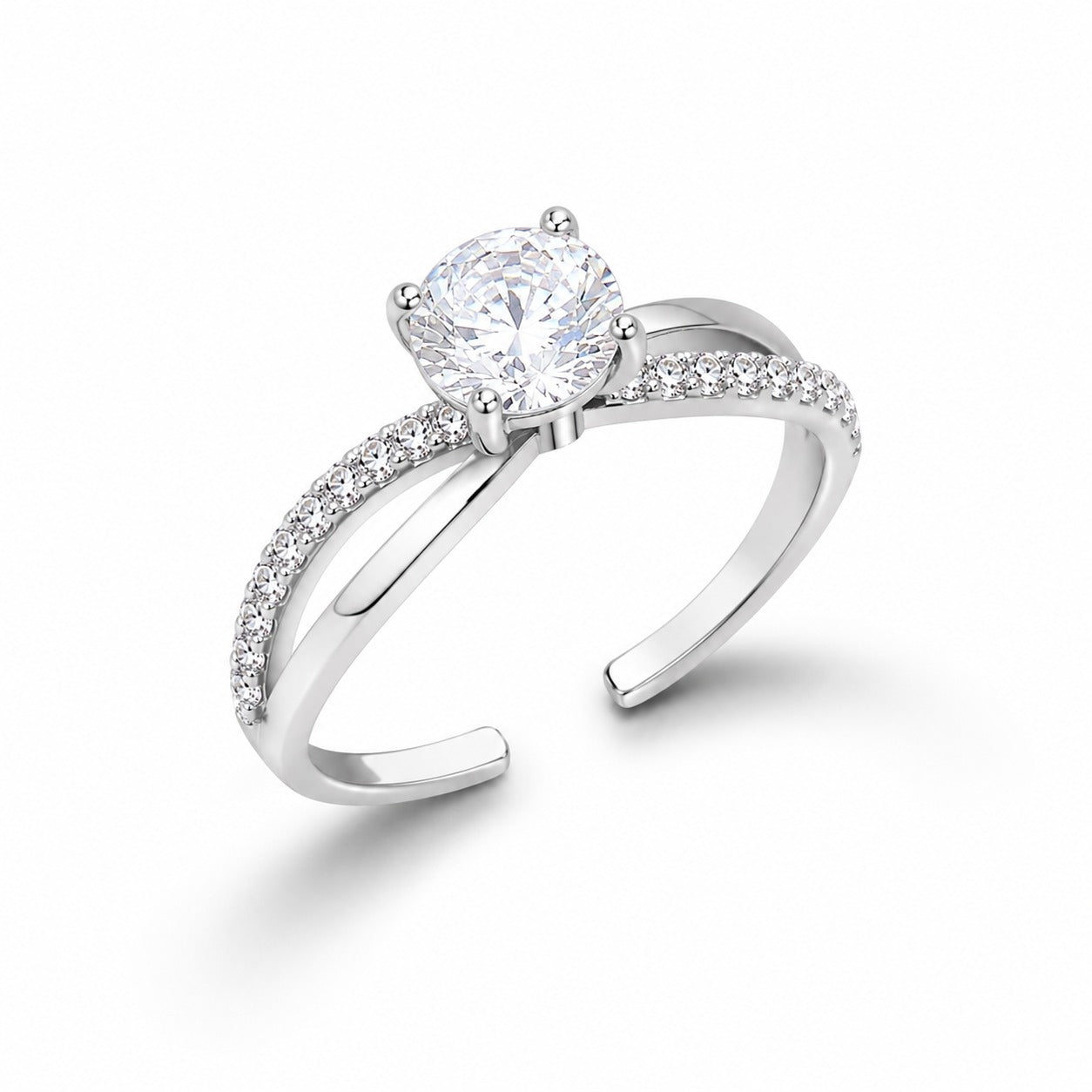 Sparkling Stone Bow Ring - Zari and Zevar