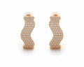 Sparkling Wave Earrings - Zari and Zevar