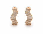 Sparkling Wave Earrings - Zari and Zevar