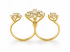 Star Blossom Multi-Finger Gold Ring - Zari and Zevar