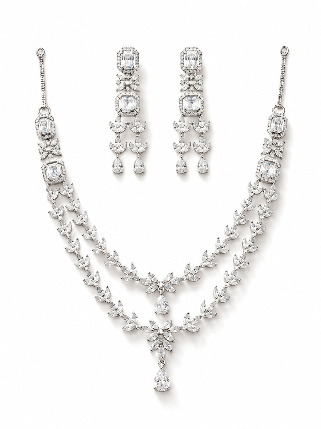 Starlight Cascade Layered Necklace Set - Zari and Zevar