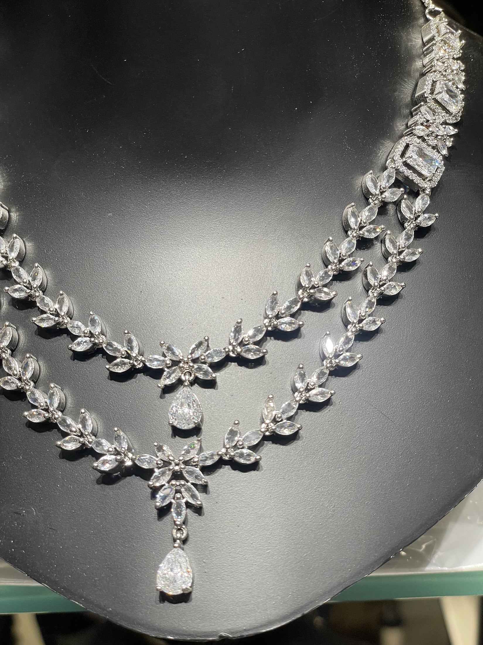 Starlight Cascade Layered Necklace Set - Zari and Zevar