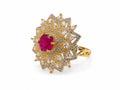 Sunburst Ruby Statement Ring - Zari and Zevar