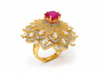 Sunburst Ruby Statement Ring - Zari and Zevar
