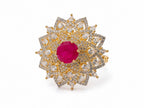 Sunburst Ruby Statement Ring - Zari and Zevar