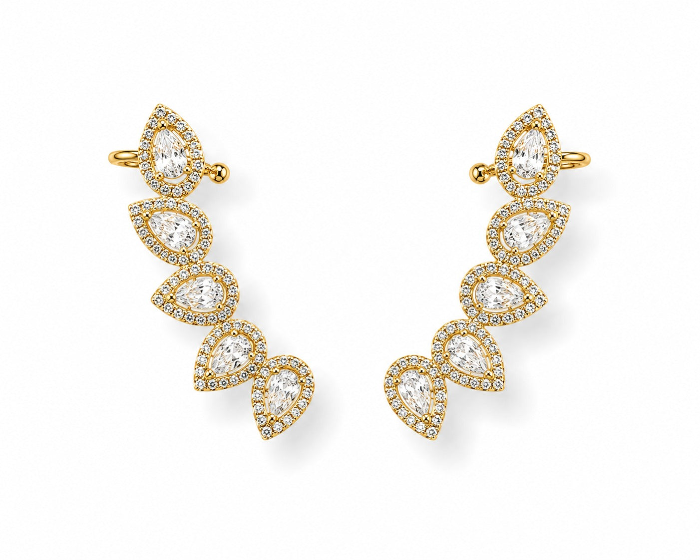 Teardrop Halo Earcuff - Zari and Zevar