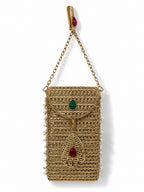 Teardrop Motif Gold Filigree Phone Sling - Zari and Zevar