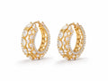 The Aura Marquise Hoops - Zari and Zevar