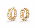 The Aura Marquise Hoops - Zari and Zevar