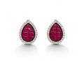 The Crimson Crescent Studs - Zari and Zevar