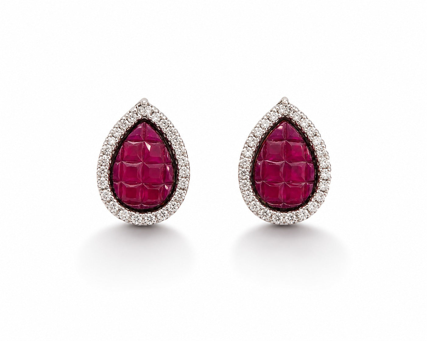 The Crimson Crescent Studs - Zari and Zevar