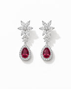 The Rosewood Teardrop Necklace Maroon - Zari and Zevar