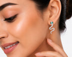 The Serpent's Gaze Drop Earrings - Zari and Zevar