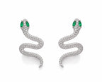 The Serpent's Gaze Drop Earrings - Zari and Zevar