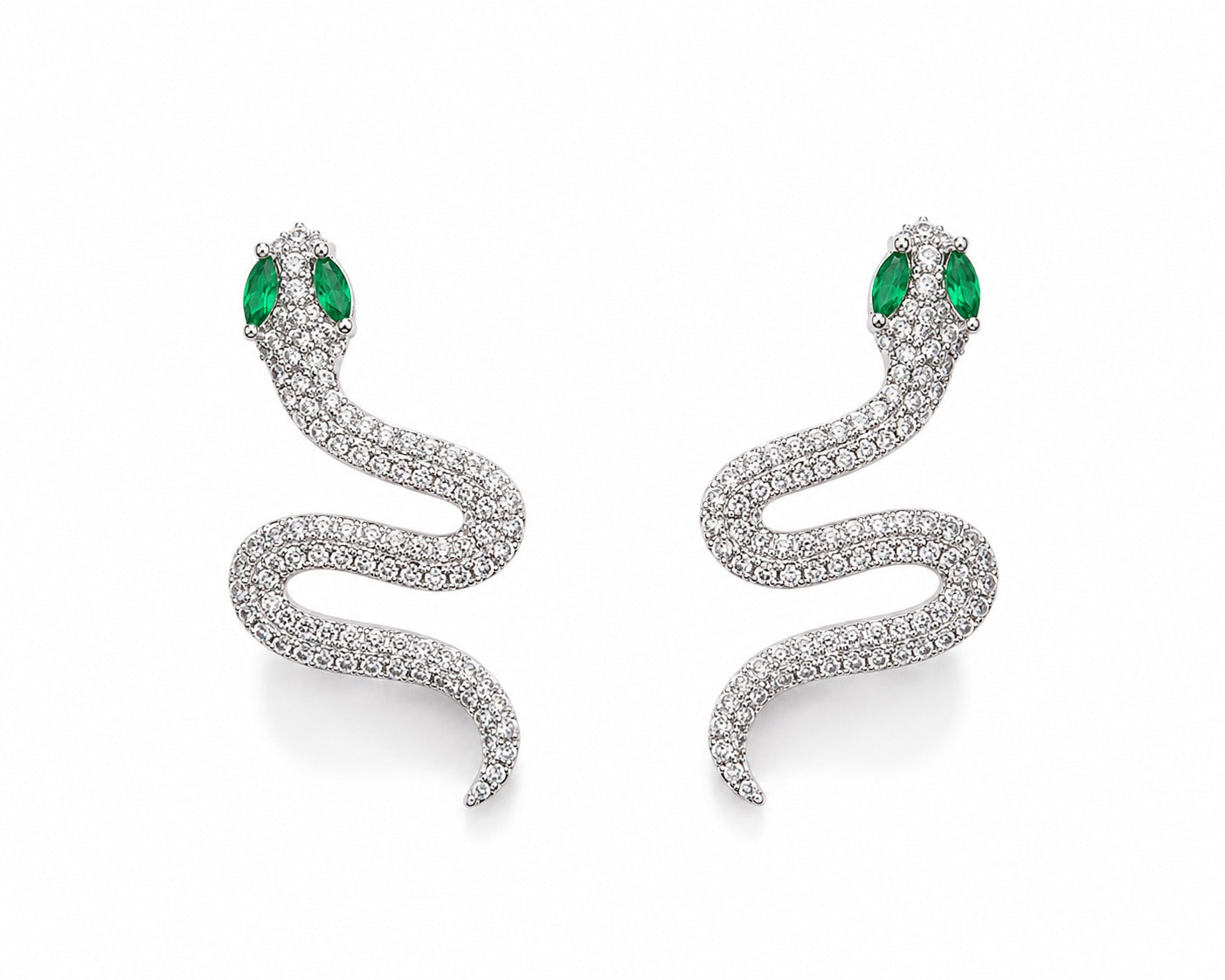 The Serpent's Gaze Drop Earrings - Zari and Zevar