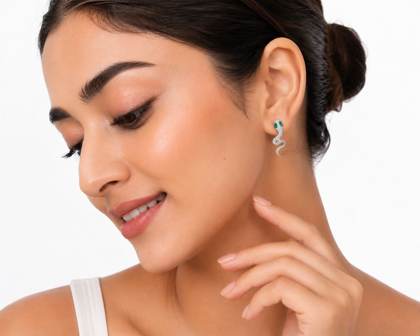 The Serpent's Gaze Drop Earrings - Zari and Zevar