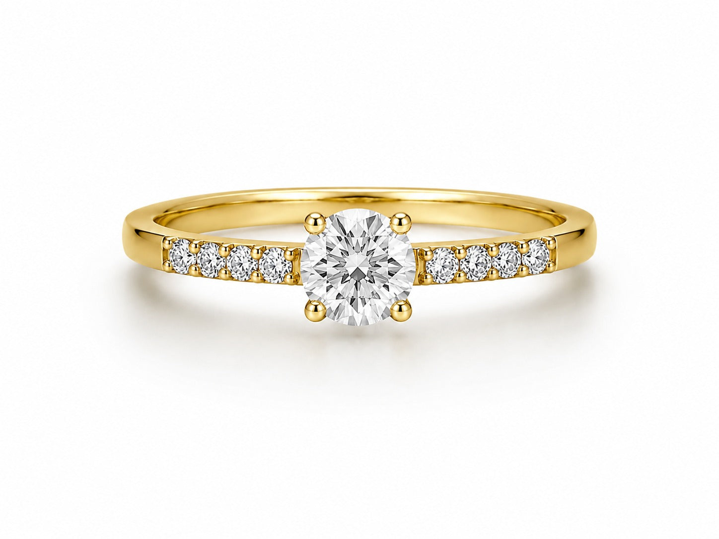 Timeless Round Pave Gold Ring - Zari and Zevar