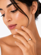 Timeless Round Pave Gold Ring - Zari and Zevar