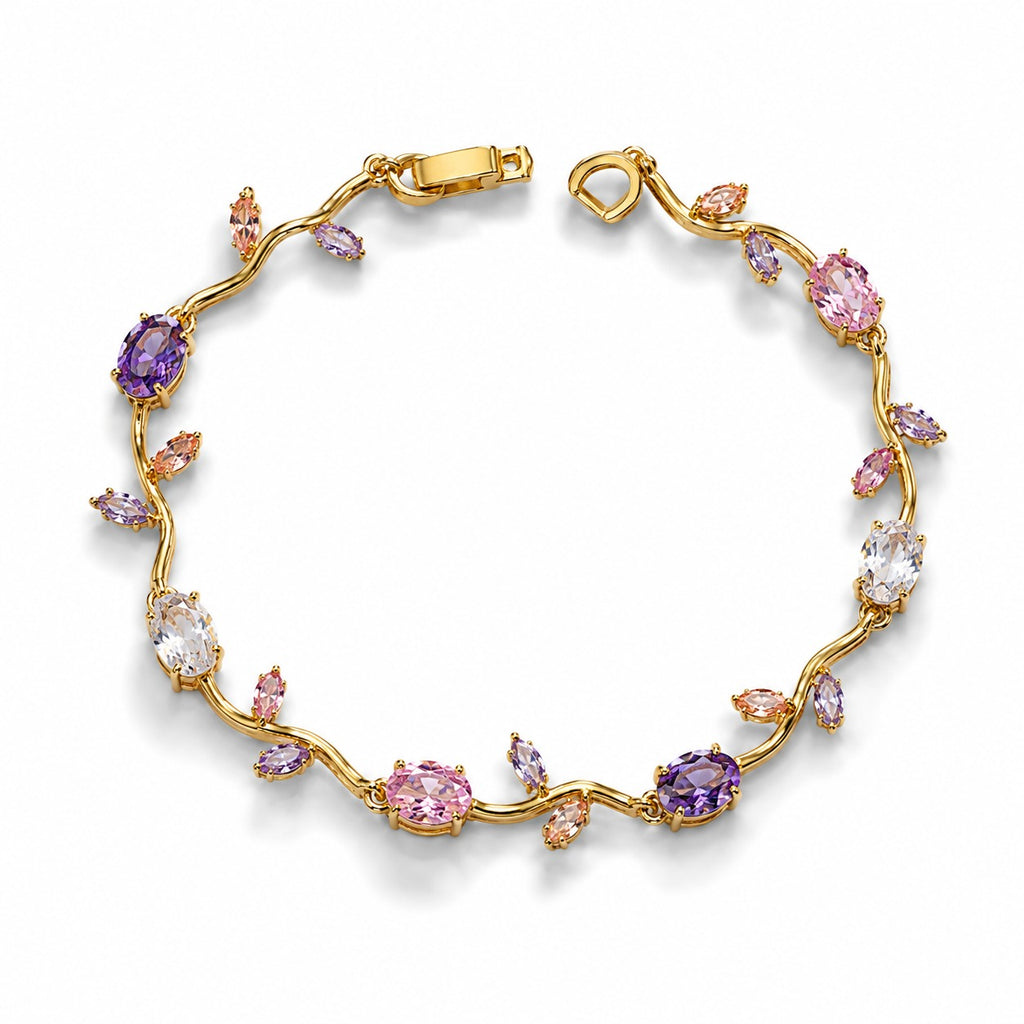 Tulip Bracelet Pink Lavender - Zari and Zevar
