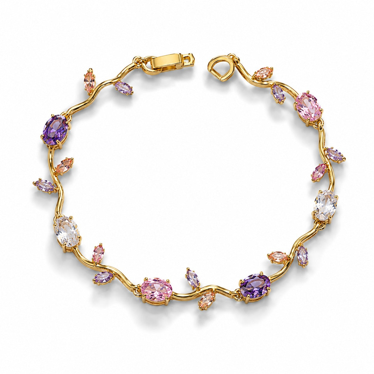 Tulip Bracelet Pink Lavender - Zari and Zevar