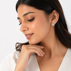 Whirlwind Diamond Halo Studs - Zari and Zevar