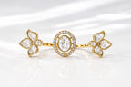 White Polki Stone Ring - Zari and Zevar