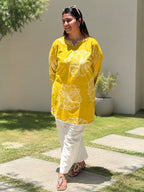 Yellow Bloom Co-ord Set - Zari and Zevar