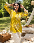 Yellow Bloom Co-ord Set - Zari and Zevar